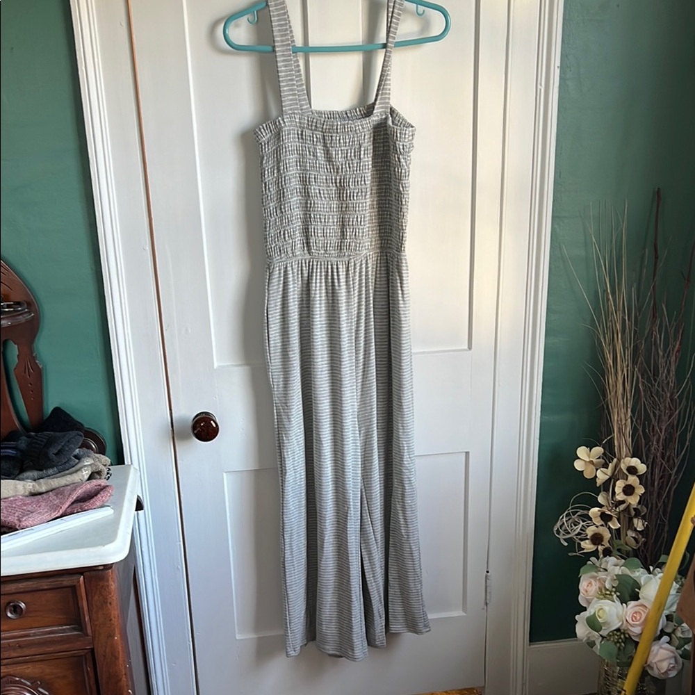 Striped Sleeveless Jumpsuit